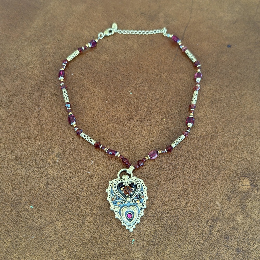 Bohemian Heart Pendant Necklacece